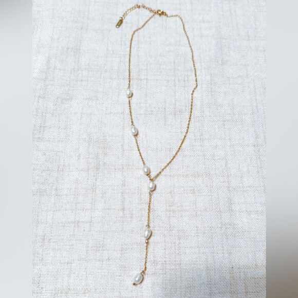 Pearl drop necklace N467 - Picture 3 of 4